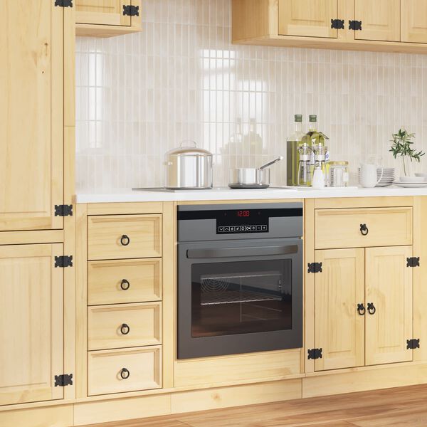 vidaXL Cabinet SKI Medeno Smeđa 60 x 46 x 81 cm Čvrsto borovo drvo