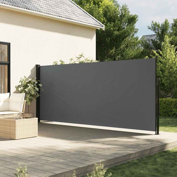 vidaXL Bočna tenda na uvlačenje antracit 180 x 600 cm