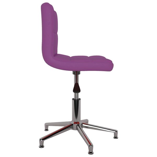 3087662 vidaXL Swivel Dining Chair Purple Faux Leather (334403)