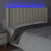 vidaXL LED uzglavlje krem 183 x 16 x 118/128 cm od umjetne kože