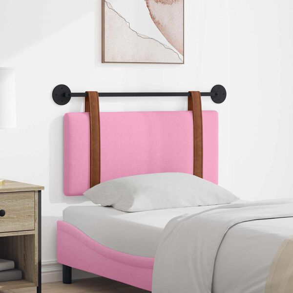 vidaXL Držeće uzglavlje Zidne Ružičasta 90 x 55 x 5 cm Antikni PU