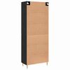 vidaXL Highboard Zidne Crni hrast 69,5 x 34 x 180 cm Konstruirano drvo