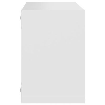 vidaXL Kockaste zidne police 4 kom bijele 22 x 15 x 22 cm