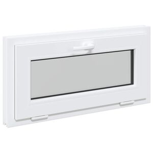 vidaXL Prozor za podrum RISOR 80 x 40 cm PVC i staklo Bijela