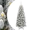 vidaXL Umjetno božićno drvce Bijela 180 cm PVC, plastika, čelik i PE