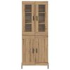 vidaXL Highboard Umjetnički hrast 69,5 x 34 x 180 cm Konstruirano drvo