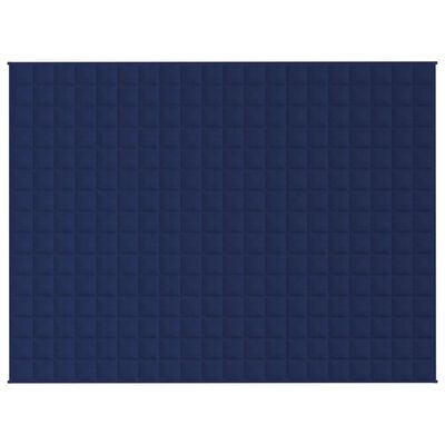 vidaXL Teška deka plava 152x203 cm 11 kg od tkanine