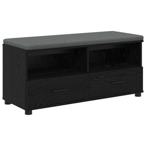 vidaXL Klupa za hodnik Crni Hrast 100 x 38 x 46 cm