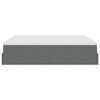 vidaXL Otomanski okvir kreveta s madracima tamnosivi 200x200cm tkanine