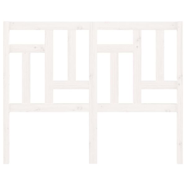 vidaXL Uzglavlje za krevet bijelo 125,5x4x100 cm od masivne borovine