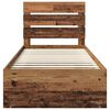 vidaXL Krevetna konstrukcija Staro drvo 75 x 190 cm Čvrsto borovo drvo