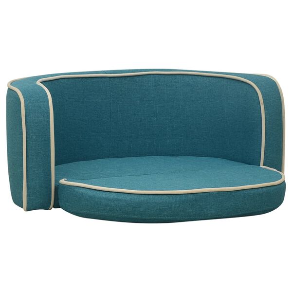 vidaXL Sklopiva sofa za pse tirkizna 76x71x30 cm platno perivi jastuk