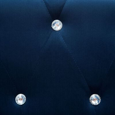 vidaXL Kutna garnitura Chesterfield s baršunastom presvlakom 199 x 142 x 72 cm plava