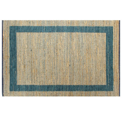 vidaXL Ručno rađeni tepih od jute plavi 120 x 180 cm