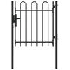 vidaXL Ogradna vrata BOXTEL 103 x 150 cm Čelik s prahom premazan Siva