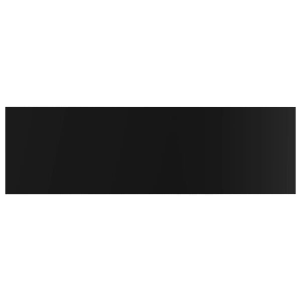 vidaXL Police za knjige 4 kom visoki sjaj crne 100x30x1,5 cm iverica