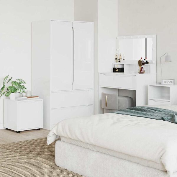 vidaXL Kupaonski ormar Visoki sjaj bijela 40,5 x 40 x 44 cm