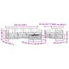 vidaXL Set vanjskih sofa s jastukom 7 pcs Prirodna i svijetlo siva