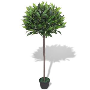 vidaXL Umjetni Lovor s Lončanicom 125 cm Zeleni