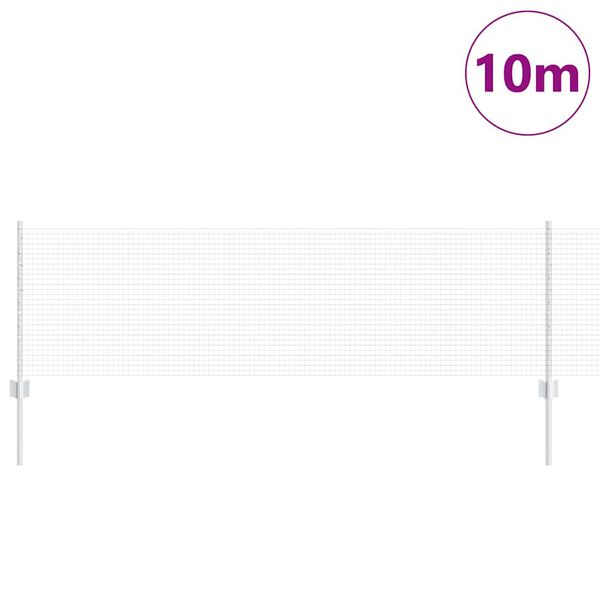 vidaXL Ograda s postovima Srebrno 0,6 x 10 m Čelik