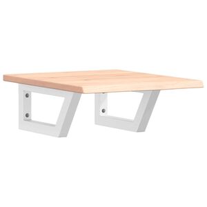 vidaXL Zidna polica za umivaonik od čelika i masivne hrastovine