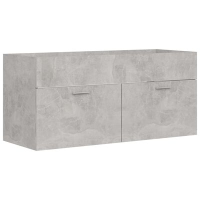 vidaXL Ormarić za umivaonik siva boja betona 100 x 38,5 x 46 cm drveni