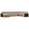 vidaXL Set vanjskih sofa s jastukom 8 pcs Prirodna i svjetlosiva