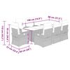 vidaXL 9-dijelni vrtni blagovaonski set od poliratana s jastucima sivi