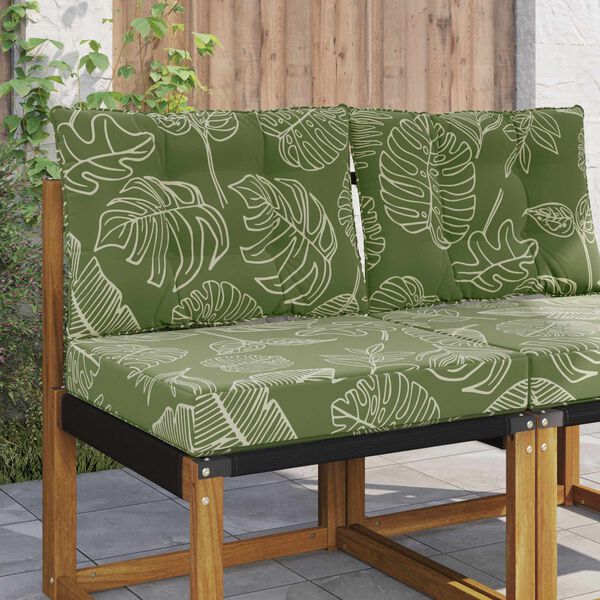 vidaXL Jastuk za vanjsku sofU 2 pcs Dizajn lista Poliester