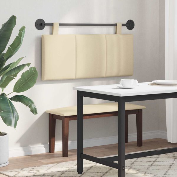 vidaXL Držeće uzglavlje Zidne Prugasti Krema 110 x 55 x 5 cm tkanina