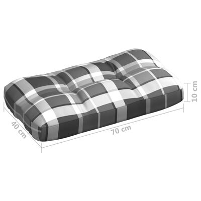 vidaXL Jastuci za sofu od paleta 5 kom sivi s kvadratnim uzorkom