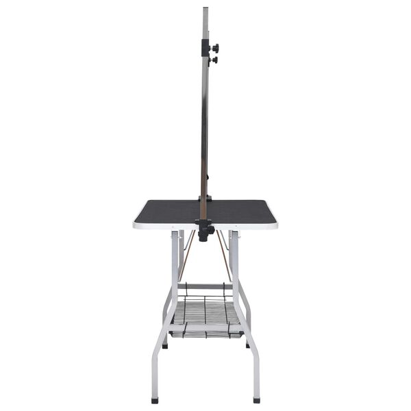 vidaXL Podesivi stol za njegu pasa s 2 omče i košarom