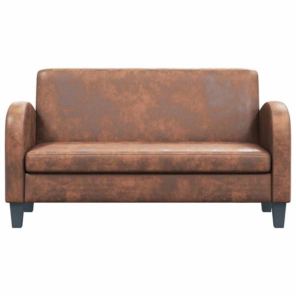 vidaXL Dvosjed od Umjetne Bru&scaron;ene Kože Smeđi