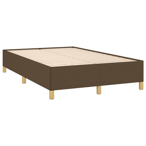 vidaXL Krevet box spring s madracem tamnosmeđi 120 x 190 cm od tkanine