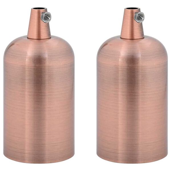 vidaXL Grla za žarulje 2 kom crvena bronca E27