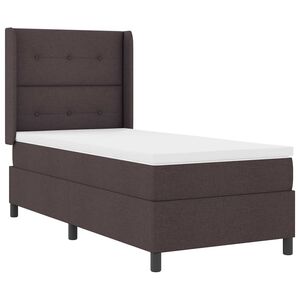vidaXL LED Box Spring Krevet Tamno smeđa 80 x 200 cm tkanina