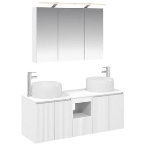 vidaXL Set ormarića za kupaonicu 4 pcs Bijela Konstruirano drvo