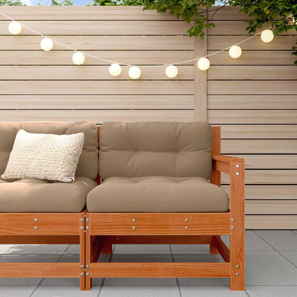 vidaXL Vrtni kutni kauč Masivna borovina Vosak Smeđa