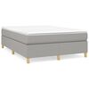 vidaXL Krevet box spring s madracem svjetlosivi 140x200 cm od tkanine