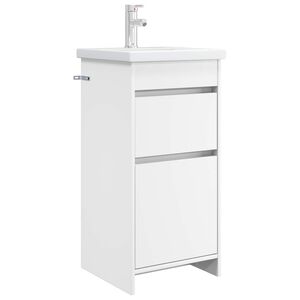 vidaXL Kupaonski umivaonik s sudoperom Bijela 42 x 40 x 84,5 cm