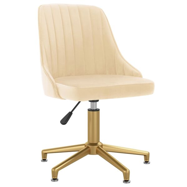 vidaXL Okretne blagovaonske stolice 4 kom krem bar&scaron;unaste