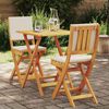 vidaXL Bistro set s jastukom 3 pcs Prirodna nafta Čvrsto drvo akacije
