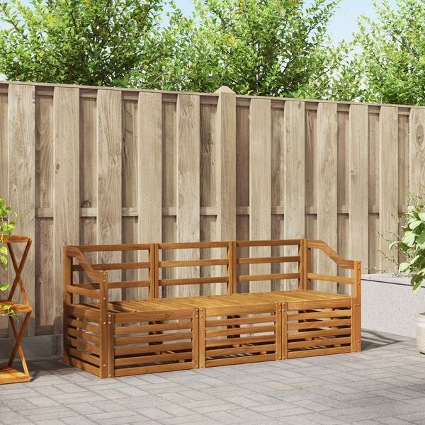 vidaXL Setovi sofa 3 pcs Prirodna Čvrsto drvo akacije