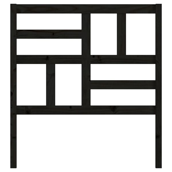 vidaXL Uzglavlje za krevet crno 96 x 4 x 104 cm od masivne borovine