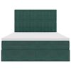 vidaXL Krevet s madracem i skladi&scaron;tem Tamnozelena 140 x 200 cm Bar&scaron;un