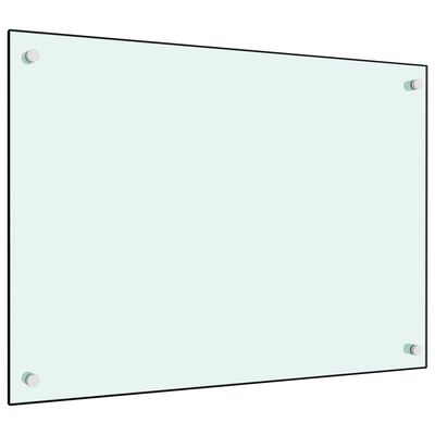 vidaXL Kuhinjska zaštita od prskanja bijela 70 x 50 cm kaljeno staklo