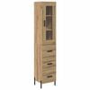 vidaXL Highboard Umjetnički hrast 34,5 x 34 x 180 cm Konstruirano drvo