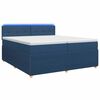 vidaXL Boxspring krevet s madracem Plava 200 x 200 cm Tkanina