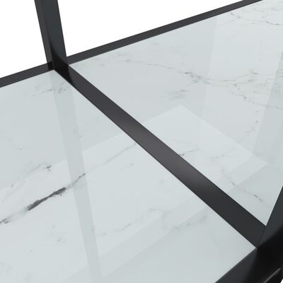 vidaXL Konzolni stol bijeli 180 x 35 x 75,5 cm od kaljenog stakla