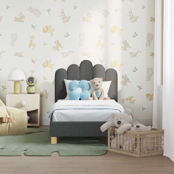 vidaXL Okvir kreveta za malu djecu s naslonom Tamno siva 70 x 140 cm